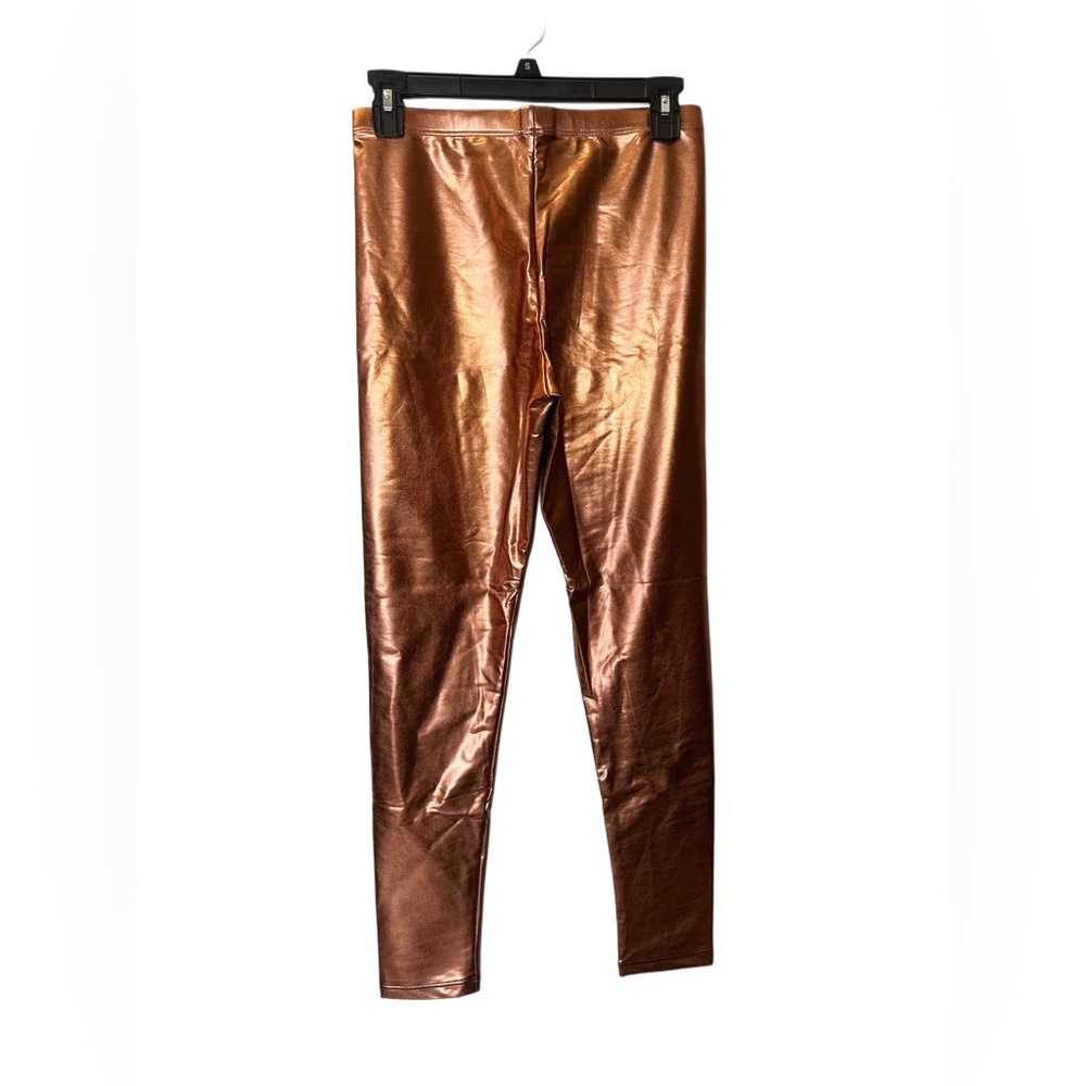 AMERICAN APPAREL ICONIC CLASSIC COPPER METALLIC LEGGINGS Y2K MATTE - Picture 6 of 6